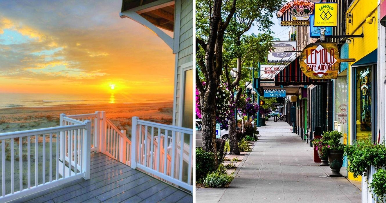 A Forbes classificou alguns dos melhores lugares nos EUA para se aposentar, e eles são bastante surpreendentes 1 o pôr do sol em virginia beach, centro de wenatchee, washington