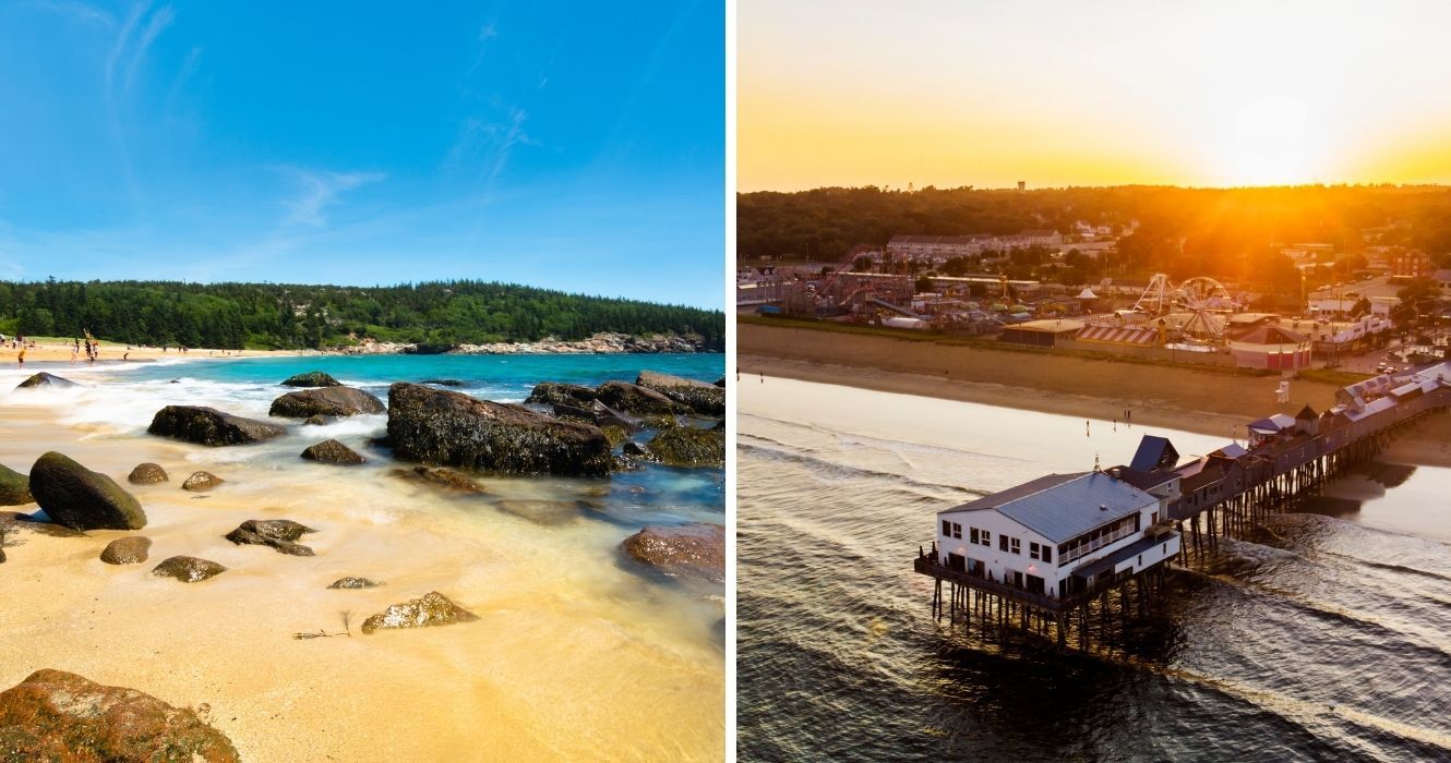 Estas lindas praias do Maine farão você esquecer um verão nos trópicos 1 praia de areia no parque nacional de acadia, píer de orchard beach
