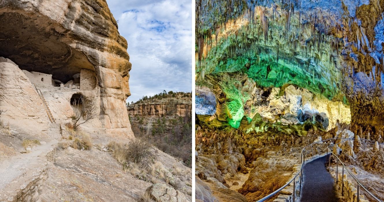 O Novo México é realmente a 'terra do encantamento' e é fácil entender por quê 1 Parque Nacional Gila Cliff Habitações, Carlsbad Caverns 'Big Room'