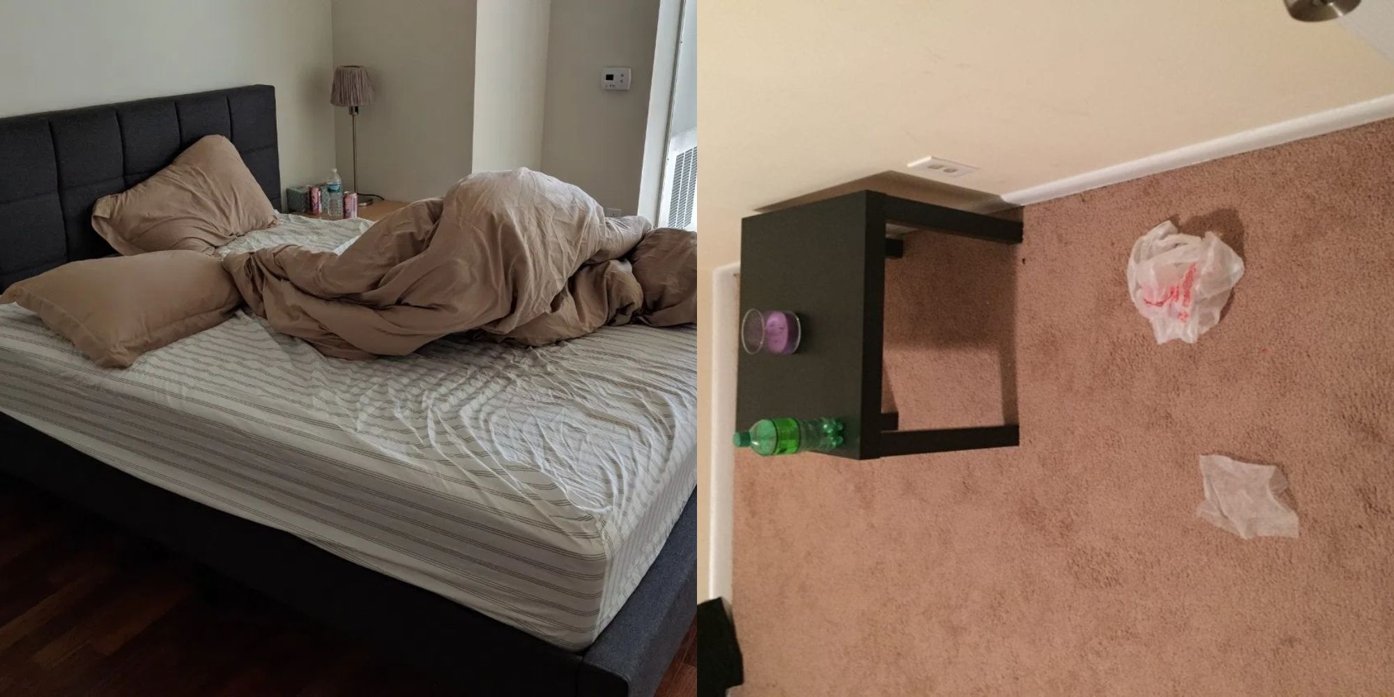 Pessoas infelizes que definitivamente não amaram sua experiência no Airbnb 7 banheiro bagunçado sujo do airbnb e carpete
