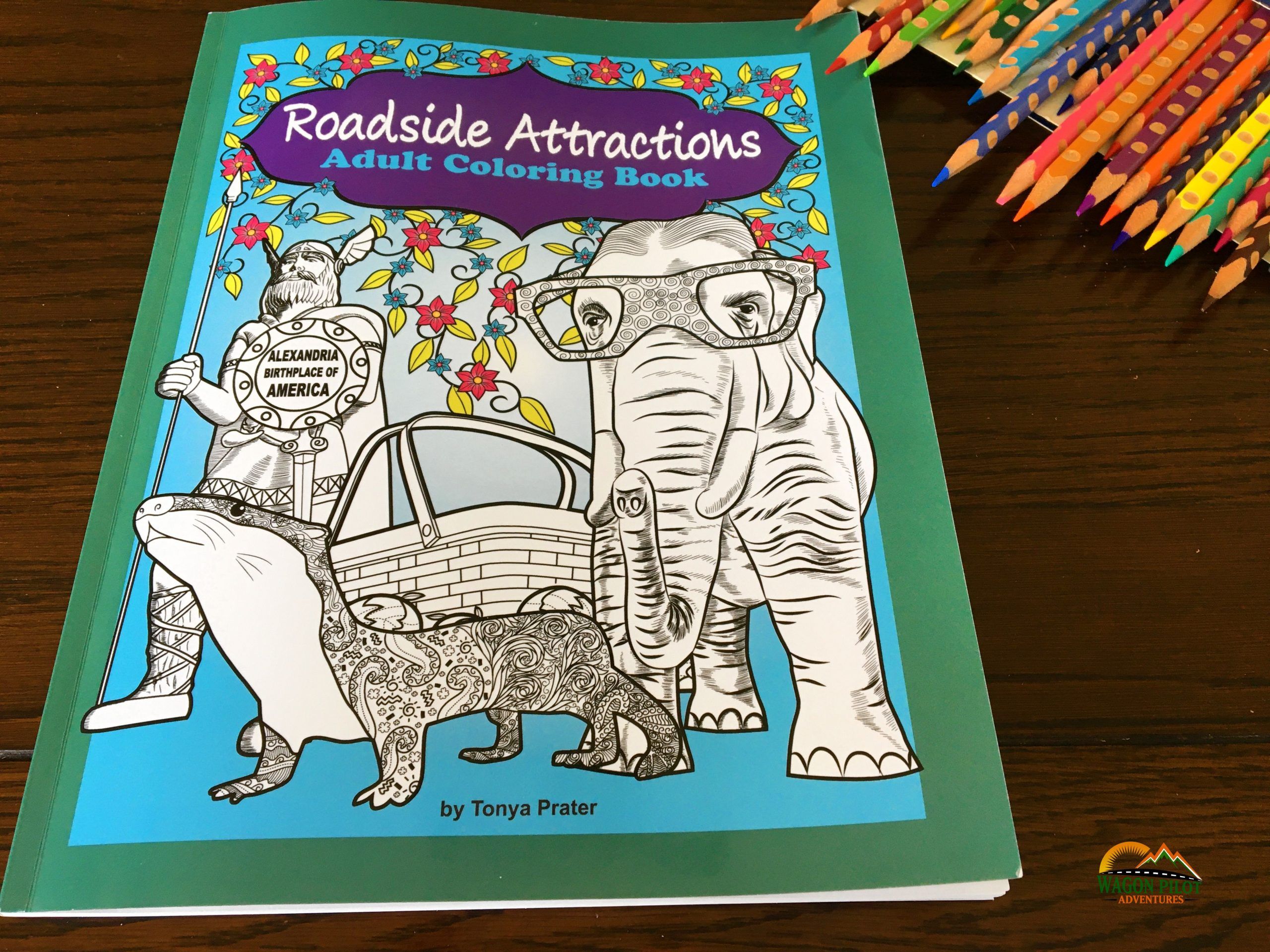 Os melhores livros para colorir com temas de viagens para que você possa criar suas próprias férias (ilustradas) 3 o livro de colorir das atrações da beira da estrada