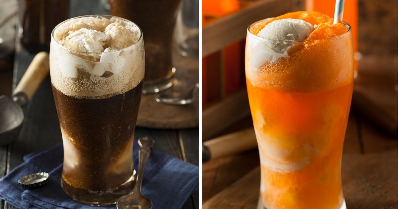 Fontes de refrigerante podem ter saído de moda, mas seu legado continua vivo por meio dessas bebidas antiquadas 1 um milk-shake de chocolate, creme de laranja