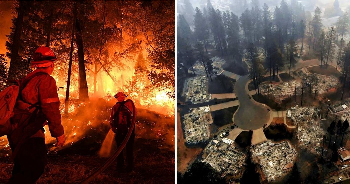 os incêndios florestais na califórnia