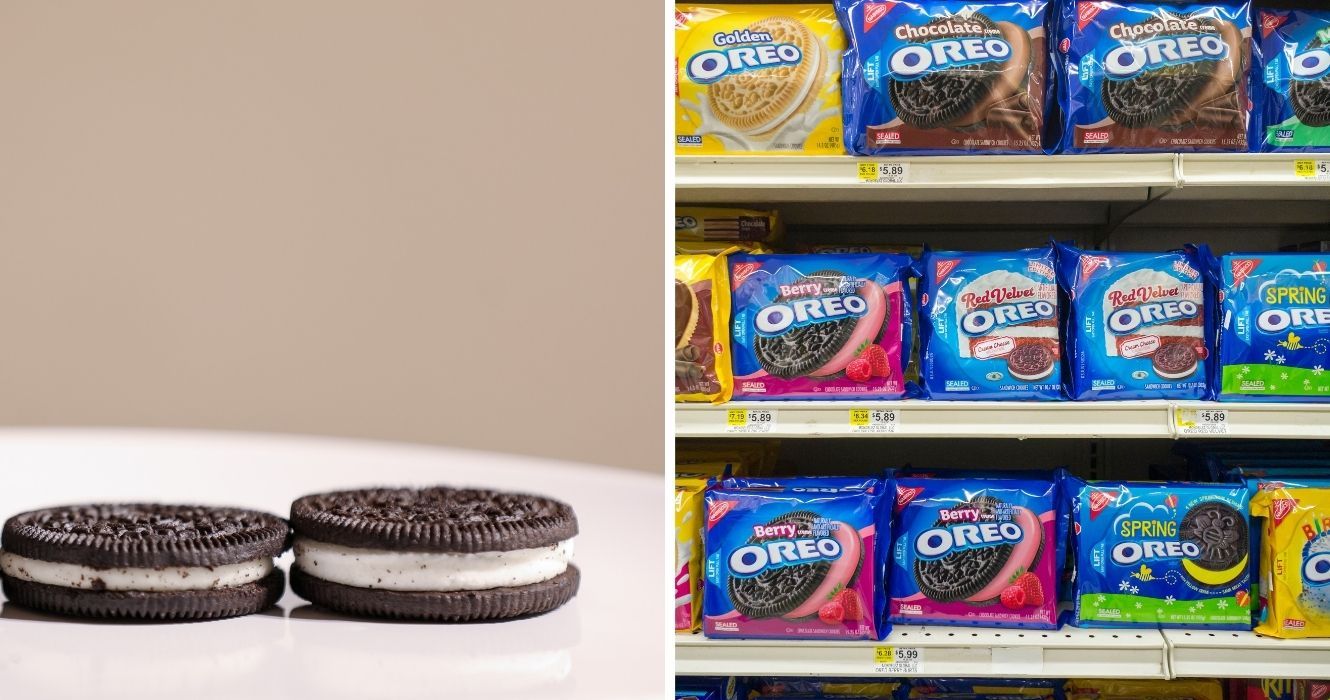 Há um dia nacional dedicado aos Oreos, então aqui está tudo o que você não sabia sobre esses cookies 1 double stuf e mega stuf oreos, seção oreo na mercearia