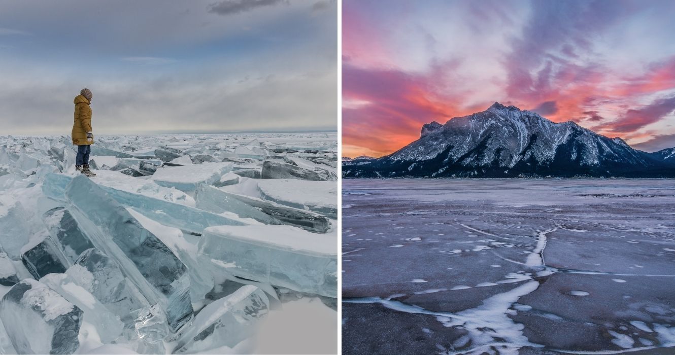 Odeia o inverno? Fotos desses lindos lagos congelados ao redor do mundo podem mudar sua mente 1 dois lagos congelados durante o inverno