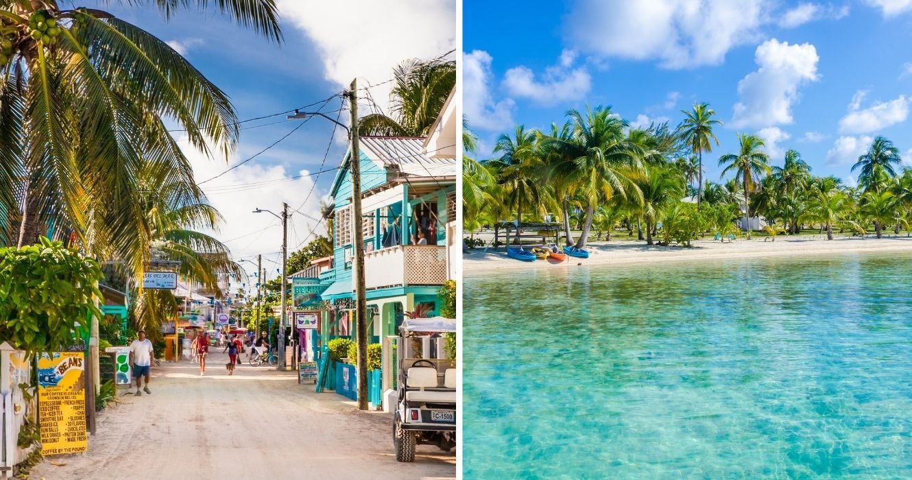 Os melhores destinos para reservar em Belize (dependendo das suas necessidades de férias) 1 uma rua em belize, a praia em belize