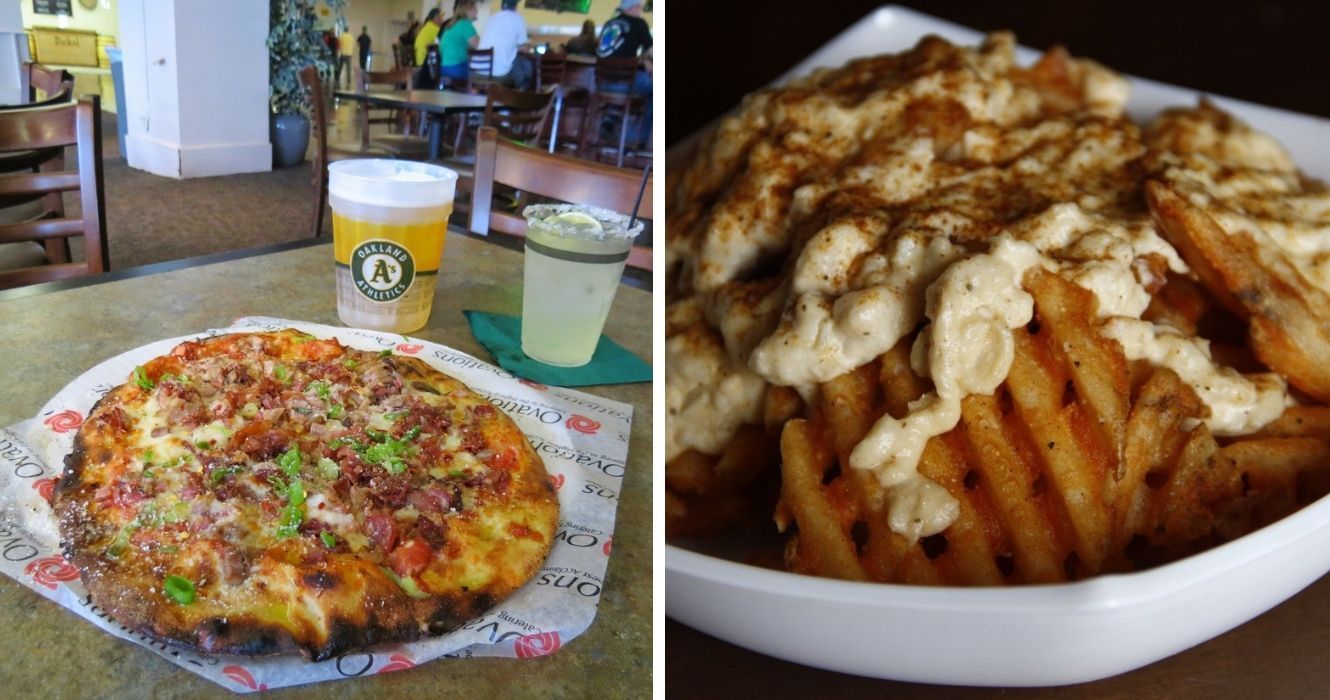 Os melhores estádios da MLB, classificados em termos de suas opções para foodies 1 pizza do Oakland Coliseum, batatas fritas com molho de caranguejo