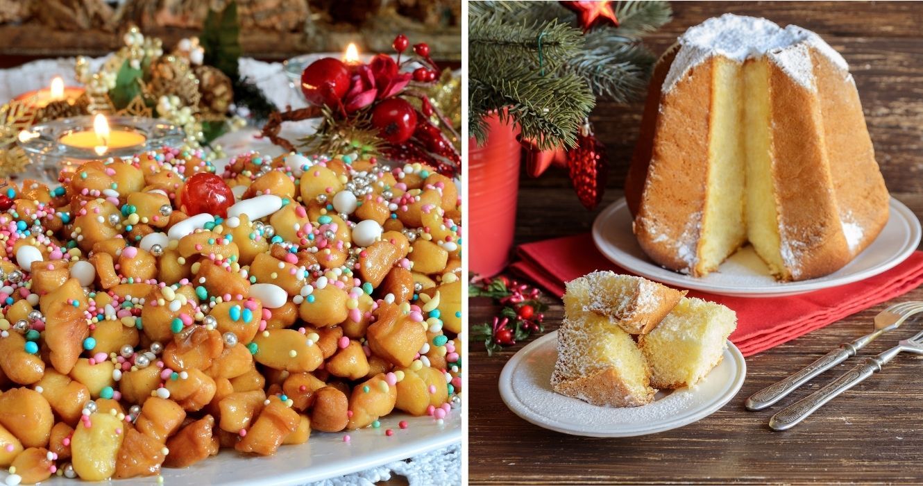 Realmente parece férias, a menos que essas sobremesas italianas estejam na sua mesa? 1 sobremesas italianas struffoli e pandoro