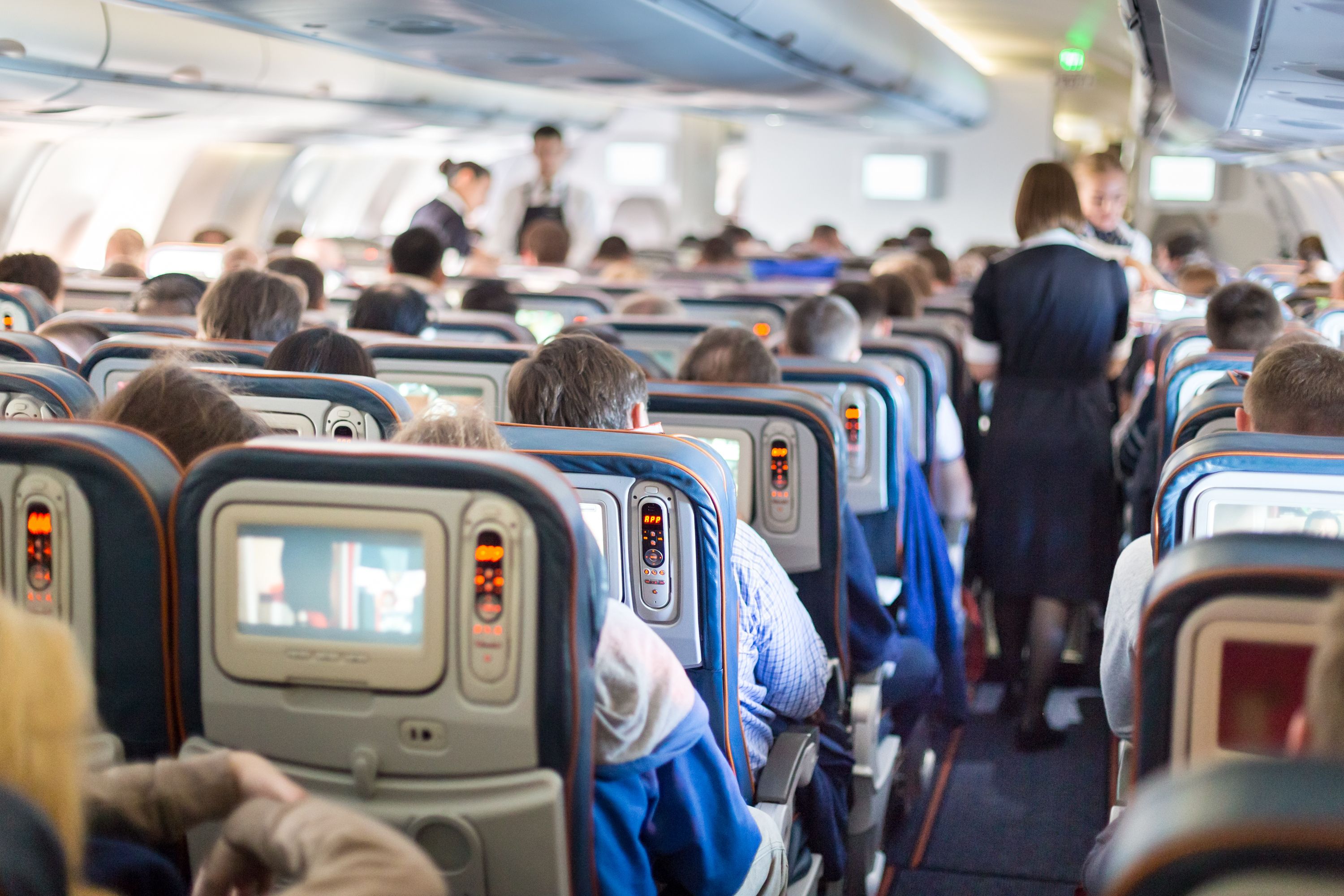 passageiros em um avião