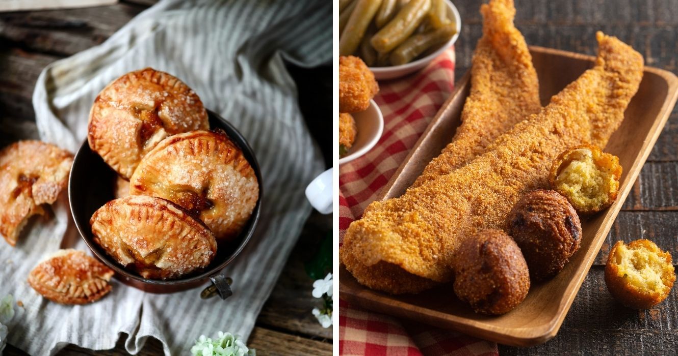 Se peixe-gato e Hushpuppies soam bem para você, Arkansas é onde ir 1 tortas de mão, peixe-gato frito e hushpuppies