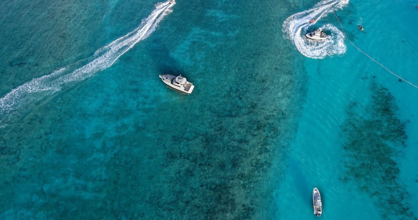 uma vista aérea de Paradise Cove, Bahamas