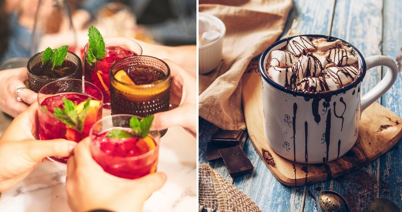 Todos nós poderíamos usar uma bebida nesta temporada: os melhores coquetéis de férias para fazer em casa 1 uma sangria festiva, um super chocolate quente com marshmallows