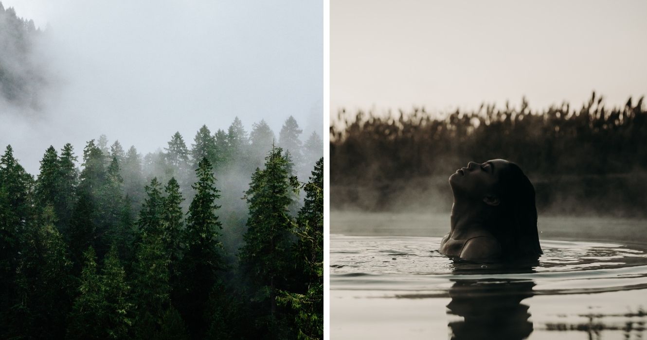 Umpqua Hot Springs é a experiência de cura imersiva que você não sabia que precisava 1 um dia nublado na floresta nacional de umpqua, uma mulher em uma fonte termal